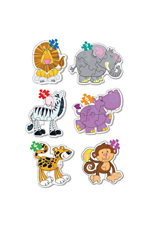 1703 Dıytoy, Baby Puzzle-Benim İlk Hayvanlar Kız Erkek Çocuk Oyuncak Eğitici Oyuncaklar