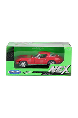 24073 Welly Chevrolet Corvette 1963 1:24 -Karsan Oyuncak Kız Erkek Çocuk Oyuncak Eğitici Oyuncaklar