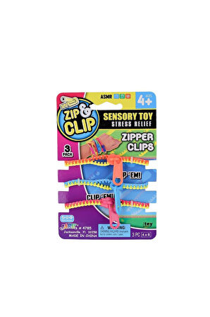 4785 Zıp Clip Zipper Clips 3lü -Sunman Kız Erkek Çocuk Oyuncak Eğitici Oyuncaklar