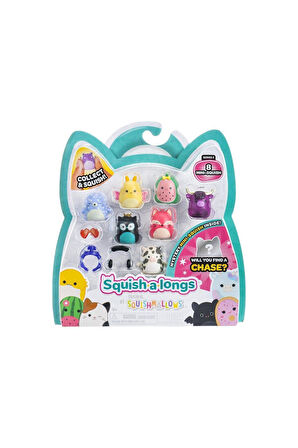 AL0021 Squish-a-longs 8 Figür + Yüzük Set Asorti Seri 2 Kız Erkek Çocuk Oyuncak Eğitici Oyuncaklar