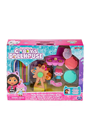 69300 Gabbys Dollhouse Baby Box Cat Craft-a-Riffic Room Gabby Kedi Riffic Odası Kız Erkek Çocuk Oyun
