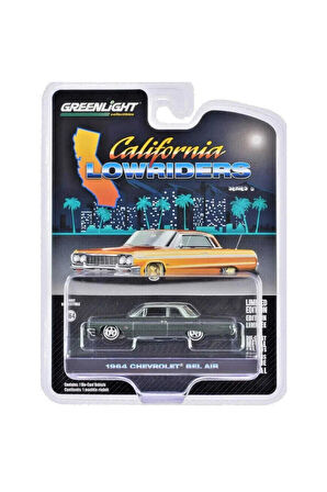 Greenlight 1/64 California Lowriders Series 6- 1964 Chevrolet Bel Air Kız Erkek Çocuk Oyuncak Eğitic