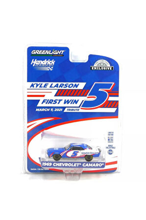 Greenlight 1/64 1969 Chevrolet Camaro - Kyle Larson Kız Erkek Çocuk Oyuncak Eğitici Oyuncaklar