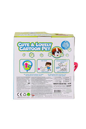 PR66699-26 Yürüyen Tasmalı Peluş Köpek Kız Erkek Çocuk Oyuncak Eğitici Oyuncaklar