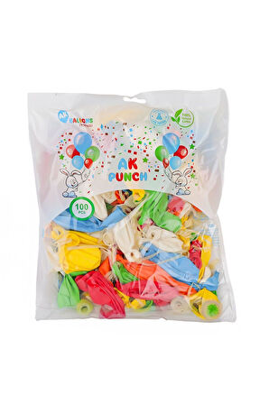 AK-01 Punch Balon 100adet Kız Erkek Çocuk Oyuncak Eğitici Oyuncaklar