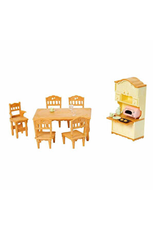 5340 Sylvanian Families Yemek Odası Seti +3 yaş figürler ayrı satılır. Kız Erkek Çocuk Oyuncak Eğiti