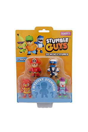 TUY22000 Stumble Guys 5li Mini Figür Kız Erkek Çocuk Oyuncak Eğitici Oyuncaklar
