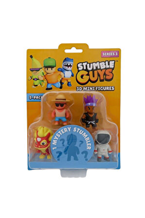 TUY22000 Stumble Guys 5li Mini Figür Kız Erkek Çocuk Oyuncak Eğitici Oyuncaklar