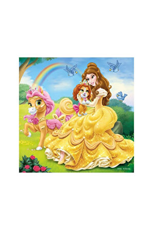 93465 Palace Pets Belle, Cinderella, Rapunzel 3x49 parça Ravensburger Puzzle Kız Erkek Çocuk Oyuncak