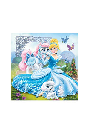 93465 Palace Pets Belle, Cinderella, Rapunzel 3x49 parça Ravensburger Puzzle Kız Erkek Çocuk Oyuncak