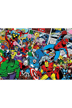 12000510 Challenge Marvel 1000 parça Ravensburger Puzzle Kız Erkek Çocuk Oyuncak Eğitici Oyuncaklar