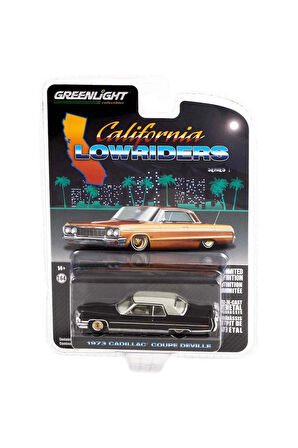Greenlight 1/64 California Lowriders Series 1 1973 Cadillac Coupe deVille Kız Erkek Çocuk Oyuncak Eğ