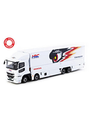 Tarmac Works 1/64 Mitsubishi Fuso Super Great TEAM MUGEN Kız Erkek Çocuk Oyuncak Eğitici Oyuncaklar