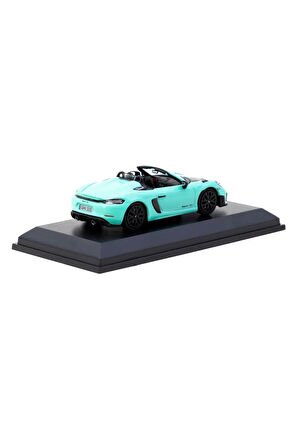 Tarmac Works x Minichamps 1/64 Porsche 718 Spyder RS Mint Green Kız Erkek Çocuk Oyuncak Eğitici Oyun
