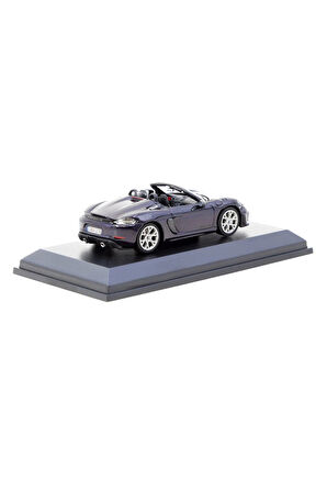 Tarmac Works x Minichamps 1/64 Porsche 718 Spyder RS Viola Metallic Kız Erkek Çocuk Oyuncak Eğitici