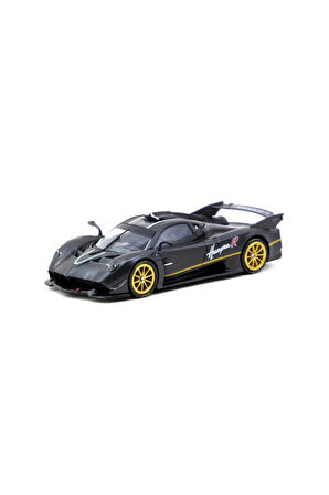 Tarmac Works 1/64 Pagani Huayra R Matt Black Carbon Fiber Kız Erkek Çocuk Oyuncak Eğitici Oyuncaklar