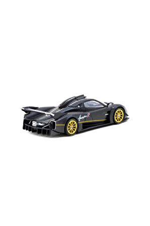 Tarmac Works 1/64 Pagani Huayra R Matt Black Carbon Fiber Kız Erkek Çocuk Oyuncak Eğitici Oyuncaklar