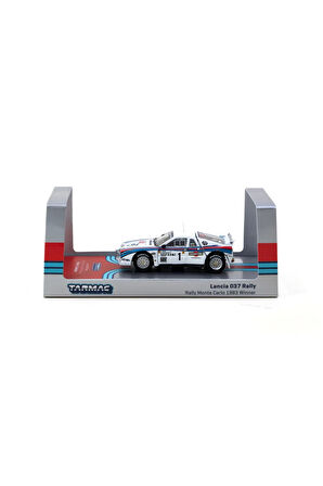 Tarmac Works 1/64 Lancia 037 Rally Rally Monte Carlo 1983 #1 with Tarmac Cards Kız Erkek Çocuk Oyunc