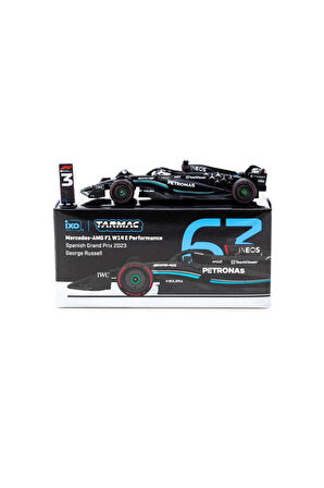 Tarmac Works X iXO Models 1/64 Mercedes-AMG F1 W14 E Performance Spanish Grand Prix 2023 #63 Kız Erk