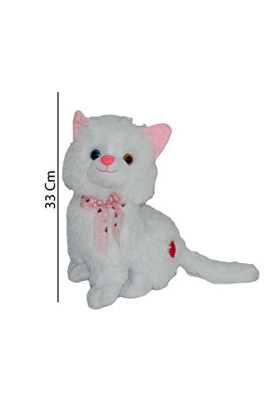 PELUŞ KEDİ 33CM HALLEY Kız Erkek Çocuk Oyuncak Eğitici Oyuncaklar