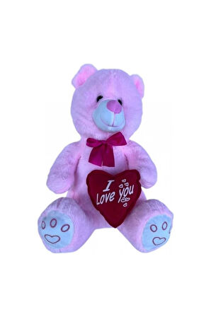 PELUŞ 50CM KALPLİ AYI HALLEY Kız Erkek Çocuk Oyuncak Eğitici Oyuncaklar
