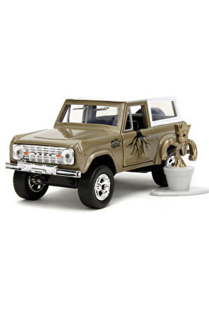 Jada 1/32 Marvel Groot 1973 Ford Bronco Kız Erkek Çocuk Oyuncak Eğitici Oyuncaklar