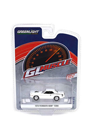 Greenlight 1/64 Muscle Series 28- 1970 Plymouth Hemi 'Cuda Kız Erkek Çocuk Oyuncak Eğitici Oyuncakla