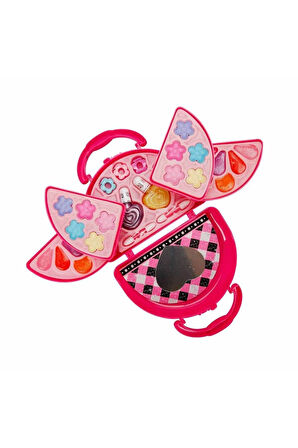 4278 Pretty Pinky 3 Katlı Pembe Çantalı Makyaj Seti -Sunman Kız Erkek Çocuk Oyuncak Eğitici Oyuncakl