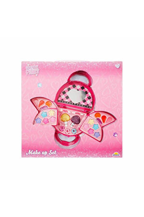 4278 Pretty Pinky 3 Katlı Pembe Çantalı Makyaj Seti -Sunman Kız Erkek Çocuk Oyuncak Eğitici Oyuncakl