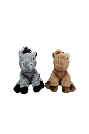 PB31558-23 Peluş Oturan At 23cm - 1adet stokta olan gönderilir Kız Erkek Çocuk Oyuncak Eğitici Oyunc