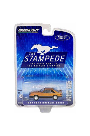 Greenlight 1/64 1980 Ford Mustang Cobra Kız Erkek Çocuk Oyuncak Eğitici Oyuncaklar