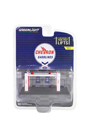 Greenlight 1/64 Chevron Gasolines Lift Kız Erkek Çocuk Oyuncak Eğitici Oyuncaklar