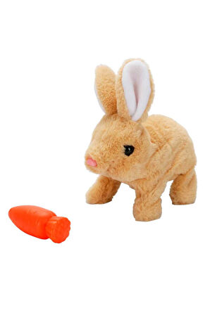Sesli ve Hareketli Peluş Tavşan Kız Erkek Çocuk Oyuncak Eğitici Oyuncaklar