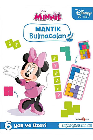 Disney Eğitsel Minnie Çıkartmalı Mantık Bulmacaları Kız Erkek Çocuk Oyuncak Eğitici Oyuncaklar