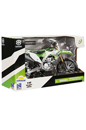 57483 SUN- Kawasakı KX450 Yeşil 1:12 Kız Erkek Çocuk Oyuncak Eğitici Oyuncaklar