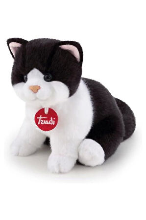 Trudi Peluş Siyah Beyaz Kedi 20cm Kız Erkek Çocuk Oyuncak Eğitici Oyuncaklar