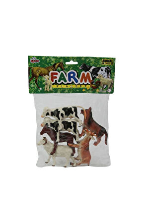 SH-Vardem 6 Parça 5 inch Çiftlik, Dinozor,Vahşi Orman ve Deniz Hayvanları Hayvan Seti - 1adet Stokta