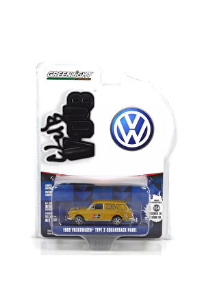 Greenlight 1/64 Club Vee-Dub Series 19- 1969 Volkswagen Type 3 Squareback Panel Kız Erkek Çocuk Oyun