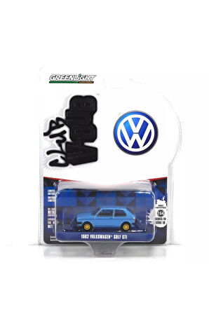 Greenlight 1/64 Club Vee-Dub Series 19- 1982 Volkswagen Golf– Monaco Blue Kız Erkek Çocuk Oyuncak Eğ