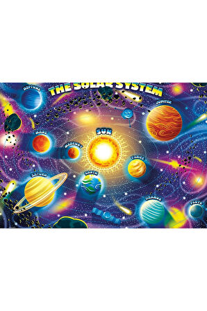KS Jumbo Puzzle 50 Parça Planets Of Solar System Gezegenler Kız Erkek Çocuk Oyuncak Eğitici Oyuncakl