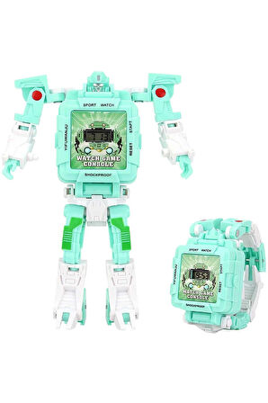Dönüşebilen Robot Saat Oyun Konsolu Kız Erkek Çocuk Oyuncak Eğitici Oyuncaklar