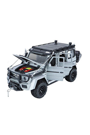 XHD-B2421 -Vardem 1:24 Çek Bırak Işıklı ve Sesli Model Off Road Metal 1:24 Kız Erkek Çocuk Oyuncak E