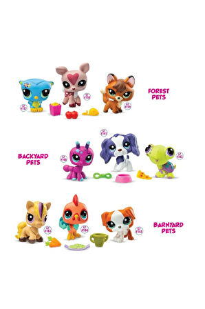 6469 SUN-Littlest Pet Shop Minişler 3’lü Figür Setİ Kız Erkek Çocuk Oyuncak Eğitici Oyuncaklar
