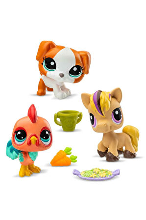 6469 SUN-Littlest Pet Shop Minişler 3’lü Figür Setİ Kız Erkek Çocuk Oyuncak Eğitici Oyuncaklar