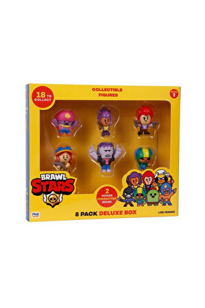 PMI BRW2070 Brawl Stars 8li Delüks Figür Set Asorti Kız Erkek Çocuk Oyuncak Eğitici Oyuncaklar