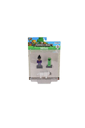 PMI MC2020 Minecraft 3D Figür Toppeez 3lü Set Kız Erkek Çocuk Oyuncak Eğitici Oyuncaklar