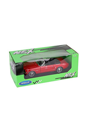 12519C WELLY 1 18 1964 1 2 FORD MUSTANG CO Kız Erkek Çocuk Oyuncak Eğitici Oyuncaklar
