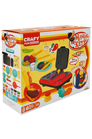 OYUN HAMUR SETİ MANGAL KEYFİ 6X50GR Kız Erkek Çocuk Oyuncak Eğitici Oyuncaklar