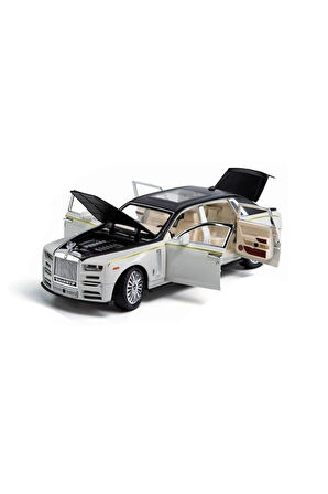 ZHD-B2407- Vardem Çek Bırak Işıklı ve Sesli Model RR Metal Araba 1:24 Kız Erkek Çocuk Oyuncak Eğitic