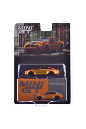 Mini GT 1/64 LB-WORKS FORD MUSTANG LB Gold Kız Erkek Çocuk Oyuncak Eğitici Oyuncaklar